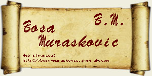 Bosa Murašković vizit kartica